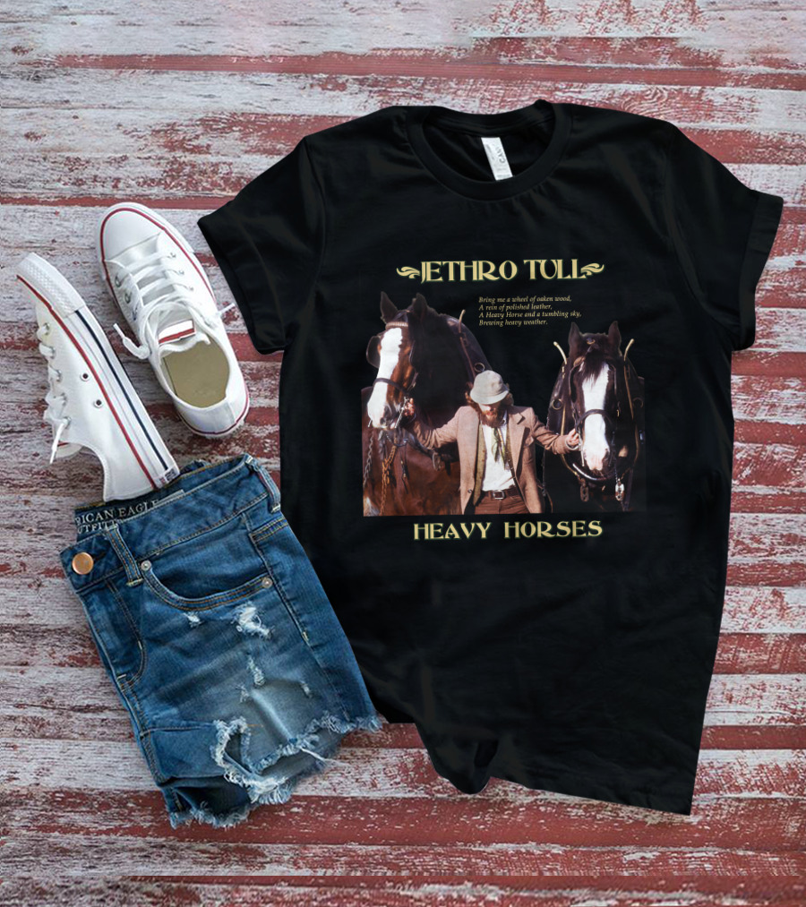 Jethro Tull Heavy Horses Lyrics Image T-Shirt
