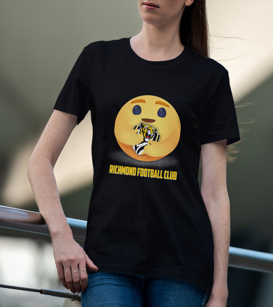 Richmond Football Club Emoji Tiger Hug T-Shirt