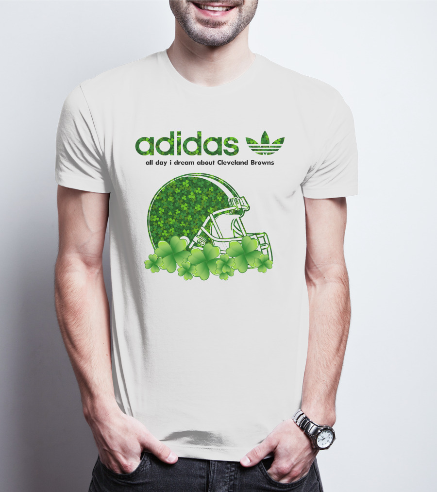 All Day I Dream About Cleveland Browns Shamrock Helmet T-Shirt