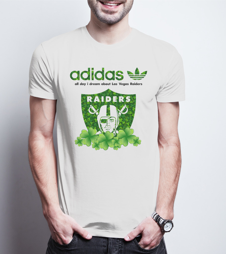 All Day I Dream About Las Vegas Raiders Shamrock Badge T-Shirt