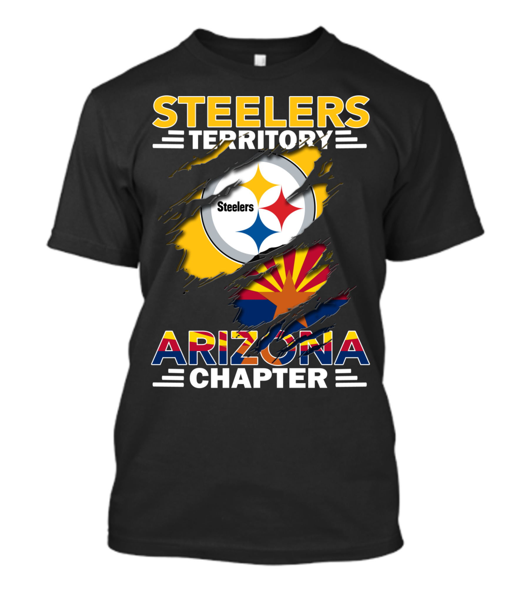 Steelers Territory Arizona Chapter Flag T-Shirt