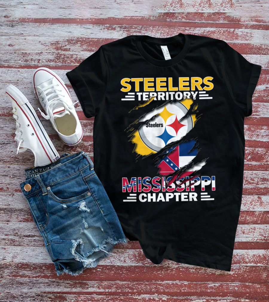 Steelers Territory Mississippi Chapter Logo Fandom T-Shirt