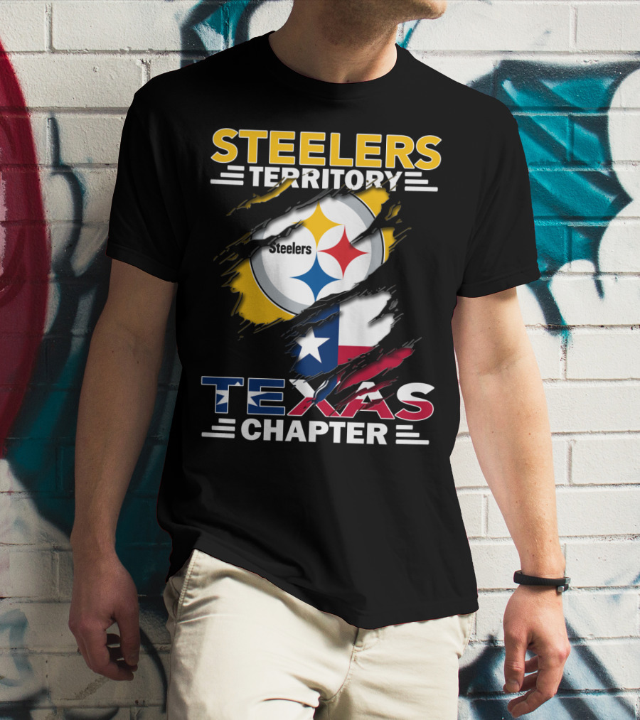 Steelers Territory Texas Chapter Steelers Texas Chapter Flag Football Fan T-Shirt