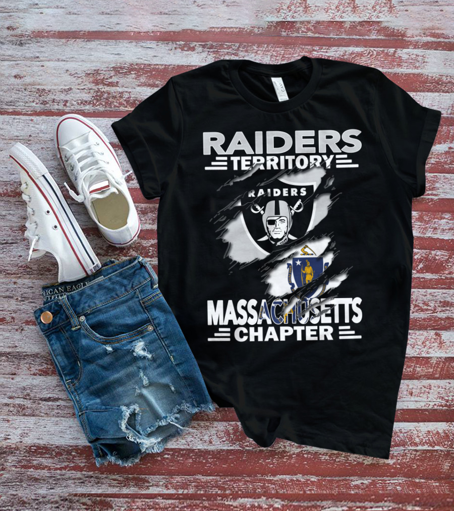 Raiders Territory Massachusetts Chapter Logo With State T-Shirt
