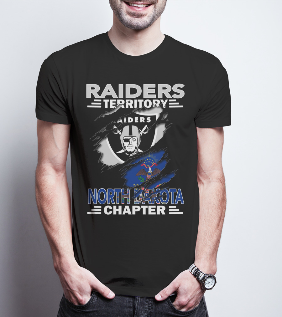 Raiders Territory North Dakota Chapter Nfl Team Pride T-Shirt