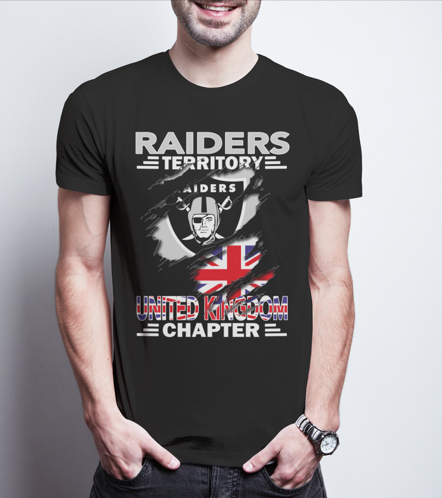 Raiders Territory United Kingdom Chapter Fans Union Jack T-Shirt