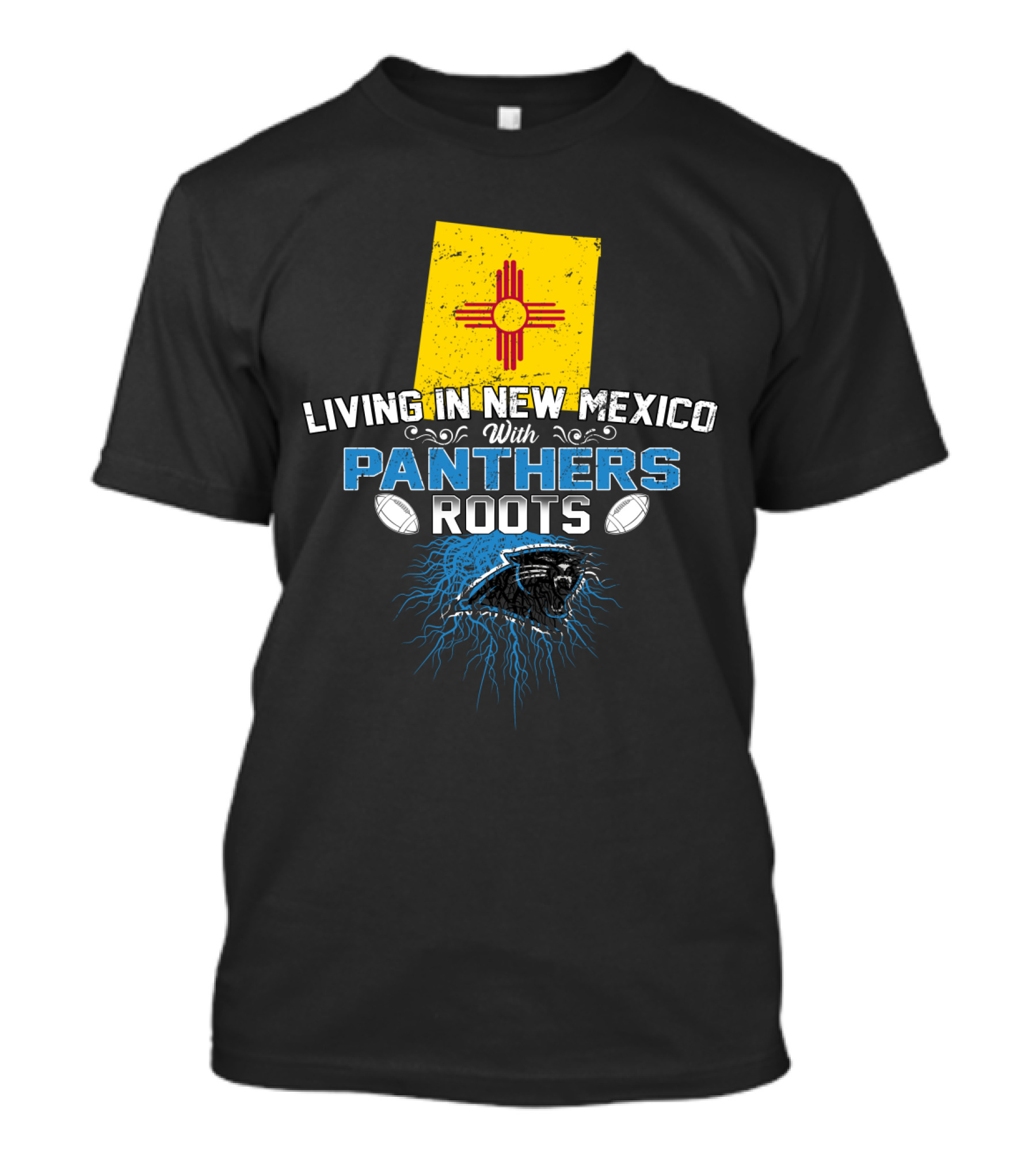 Living In New Mexico With Carolina Panthers Roots T-Shirt