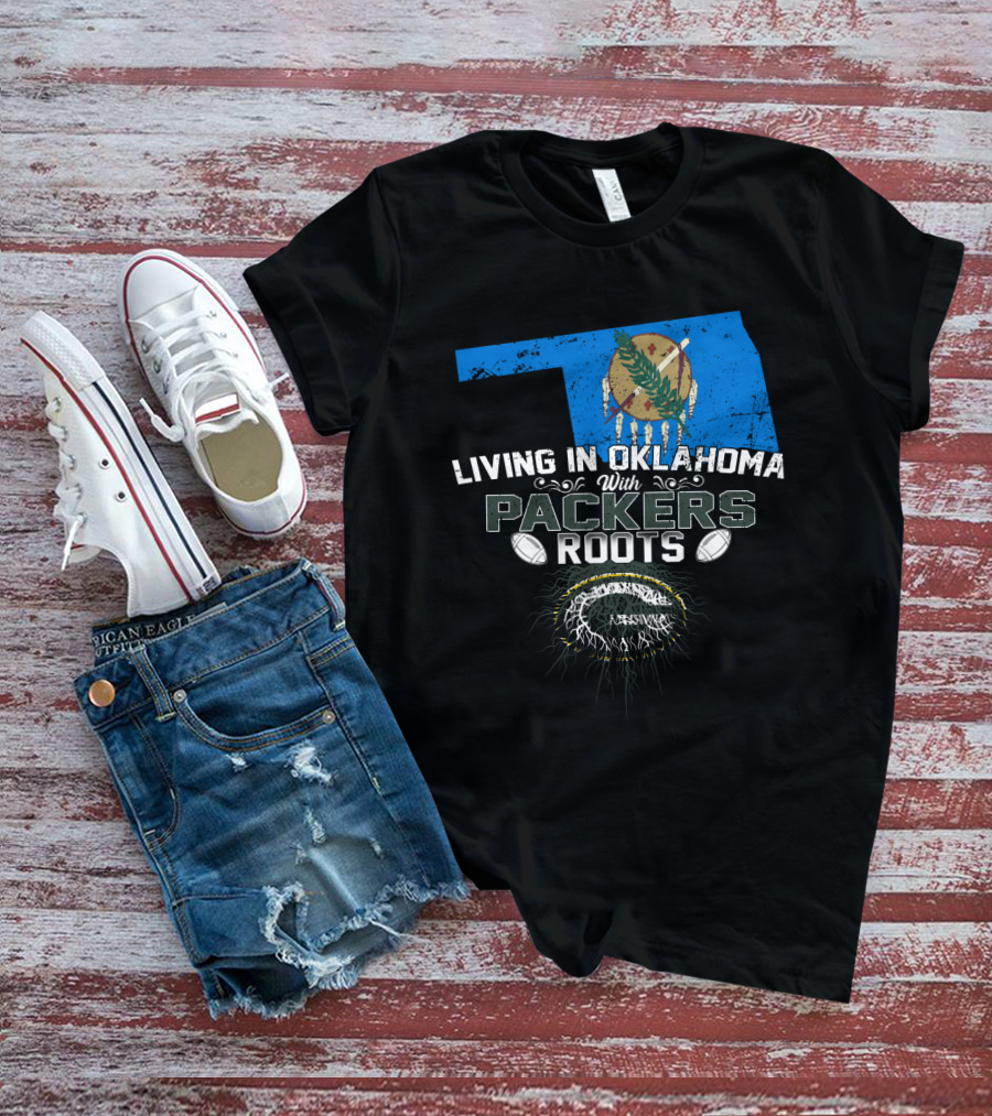 Oklahoma Life And Green Bay Packers Heritage Fusion T-Shirt