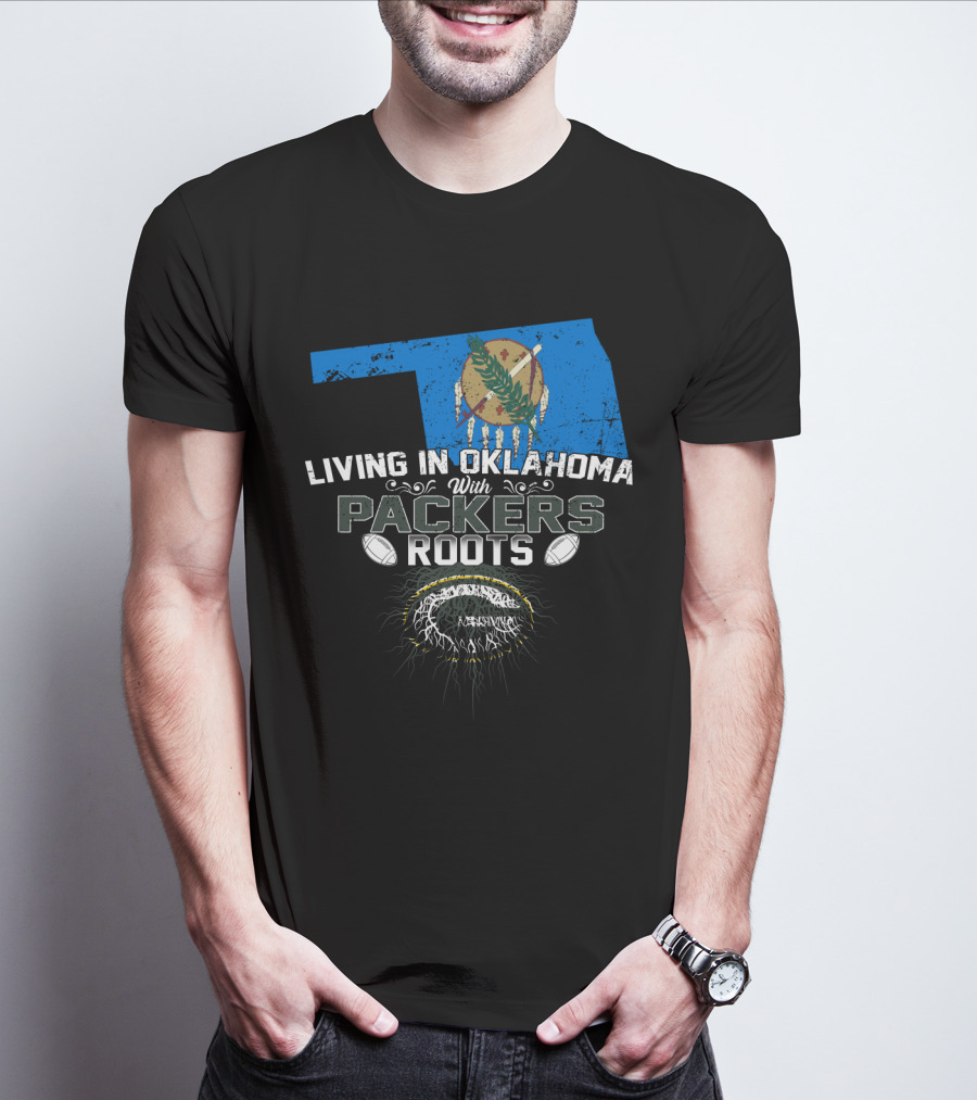 Oklahoma Life And Green Bay Packers Heritage Fusion T-Shirt