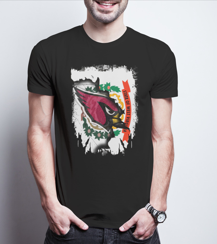 State Of West Virginia Cardinals Vintage Emblem T-Shirt
