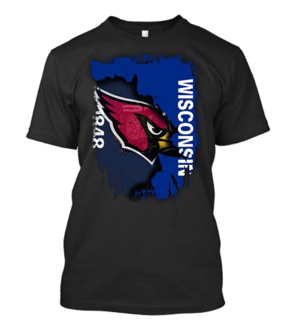Wisconsin 1848 Together With Cardinals T-Shirt