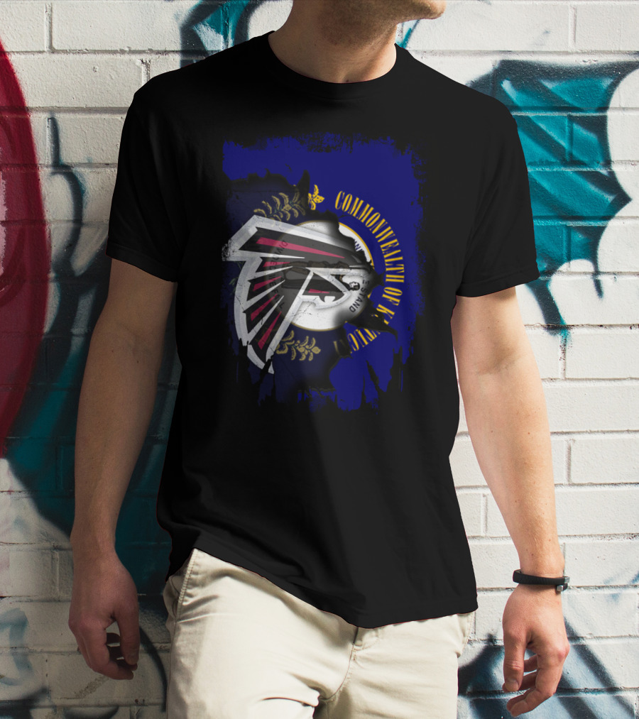 Commonwealth Of Kentucky And Atlanta Falcons United T-Shirt