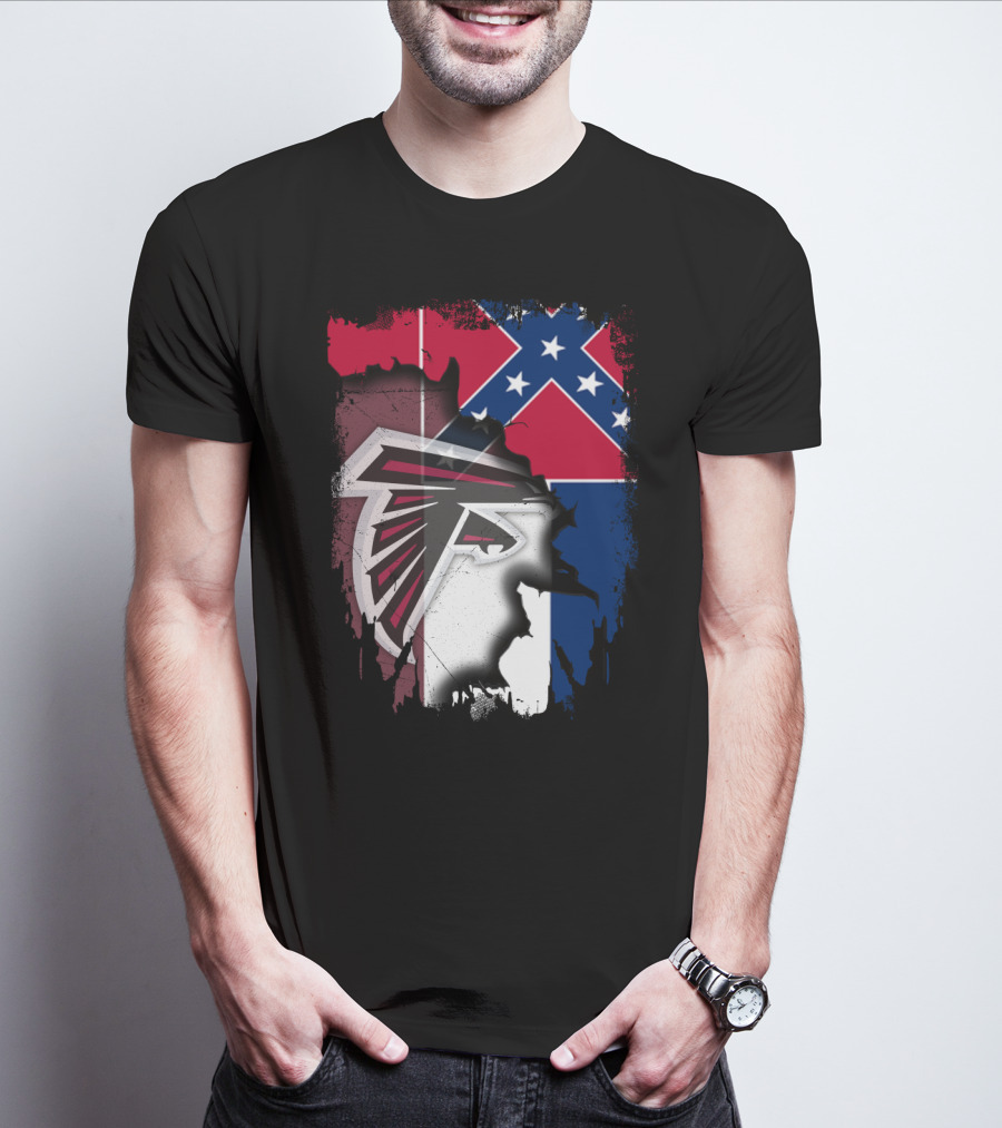Falcons Confederacy Flag Mississippi Collaboration T-Shirt