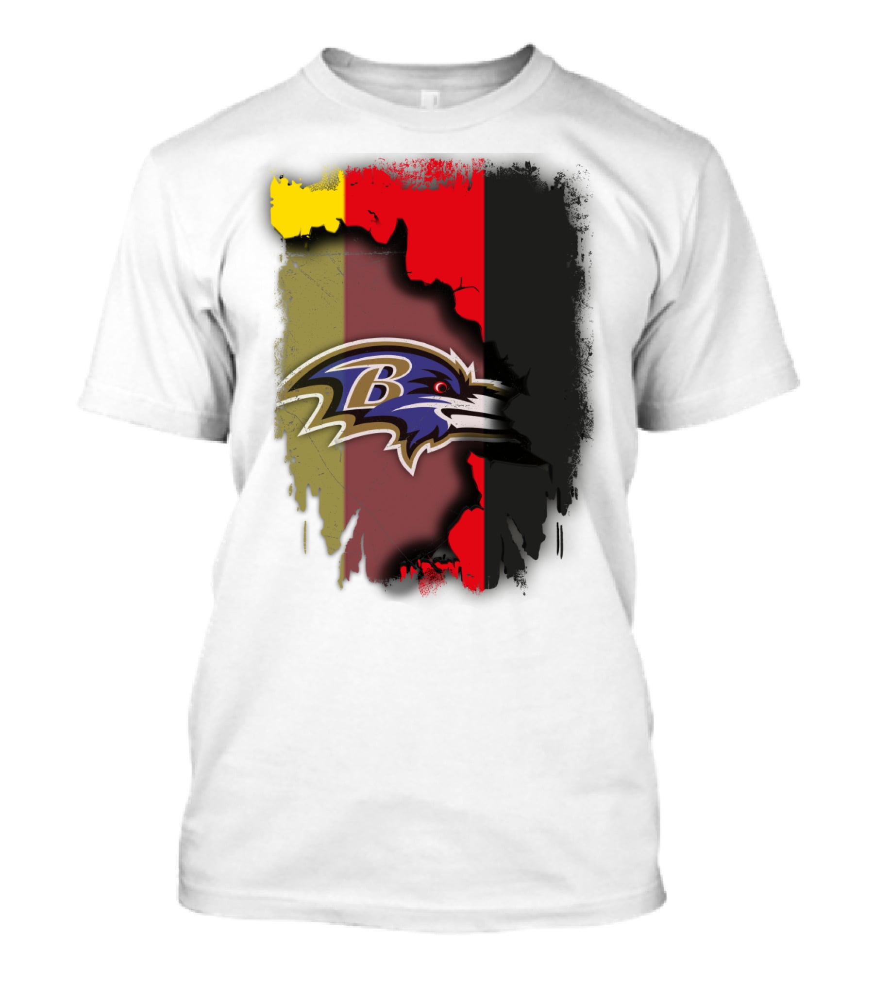 Germany Flag With Baltimore Ravens T-Shirt