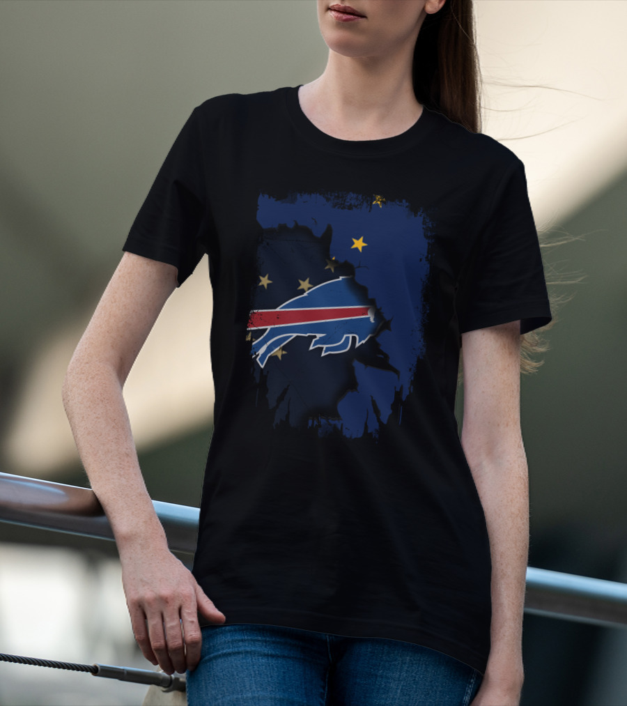 Alaska And Buffalo Bills United Under The Stars T-Shirt