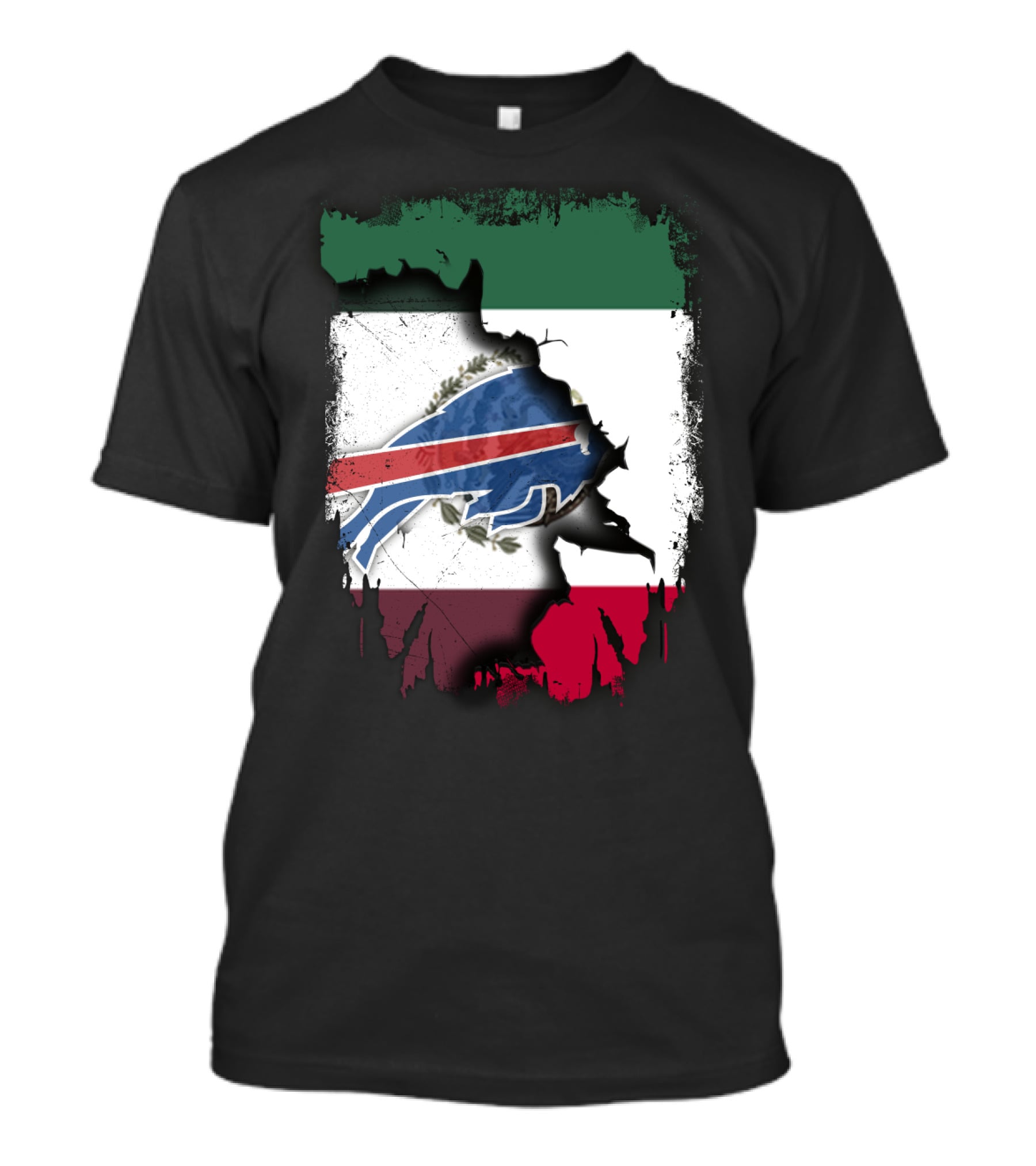 Together Mexico Buffalo Bills Flag Fusion T-Shirt