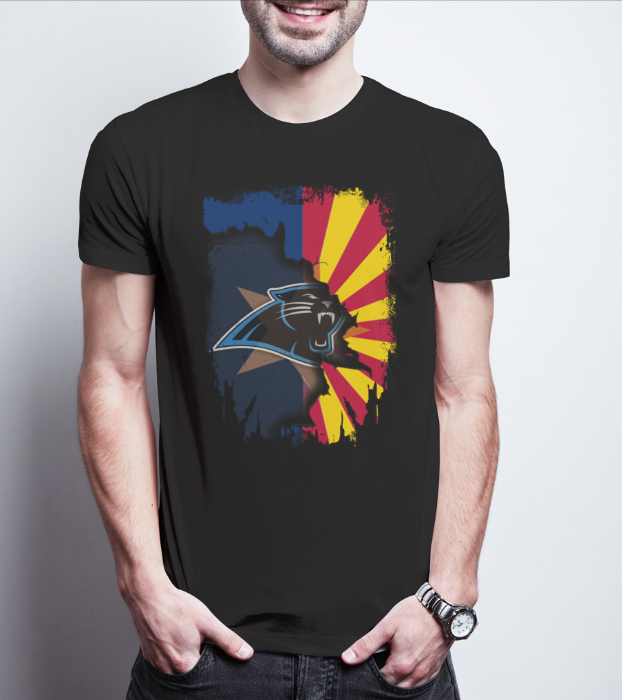 Arizona Panthers Unity With Sunburst Flag T-Shirt