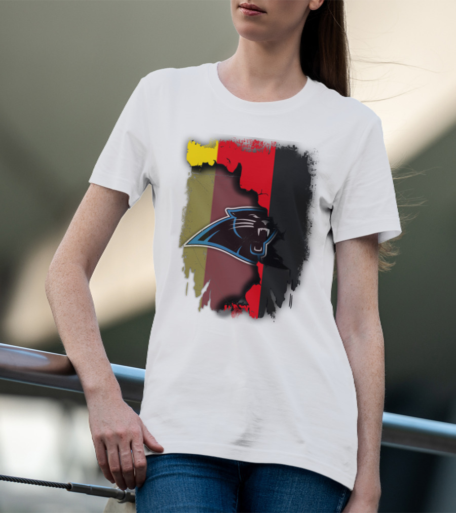 Germany Flag With Panthers Logo Together T-Shirt