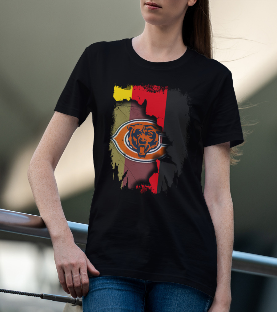 Chicago Bears Germany Flag Fusion T-Shirt