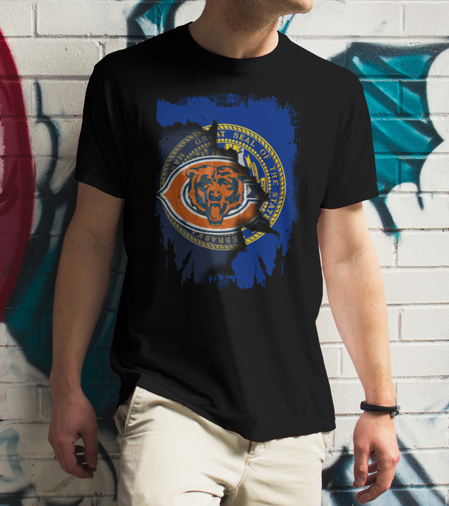 Together Nebraska Chicago Bears Seal T-Shirt