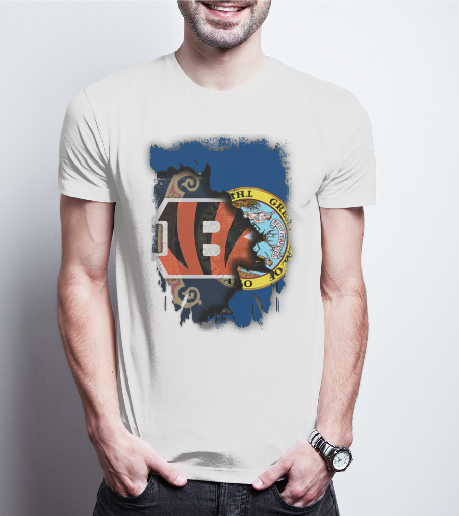 Idaho State United With Cincinnati Bengals Emblem T-Shirt