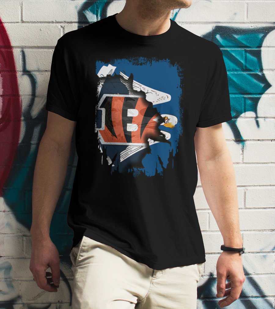 Together Louisiana Bengals Eagles Unity T-Shirt