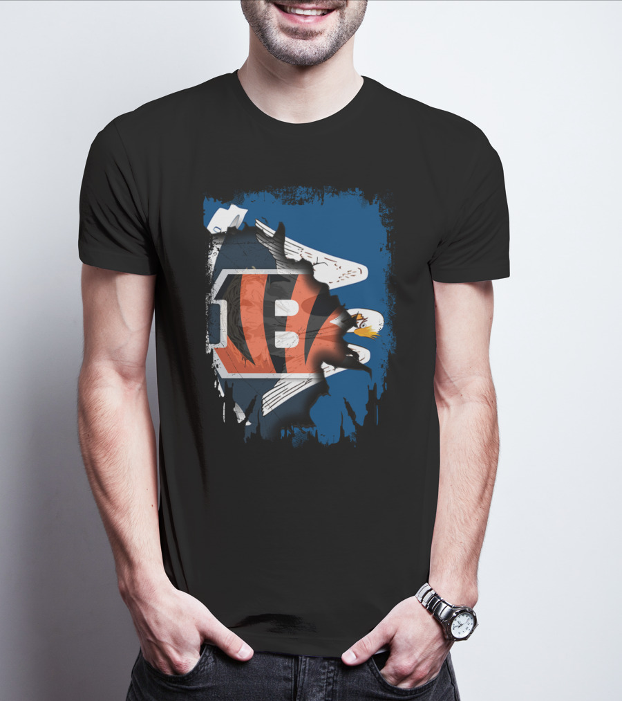 Together Louisiana Bengals Eagles Unity T-Shirt
