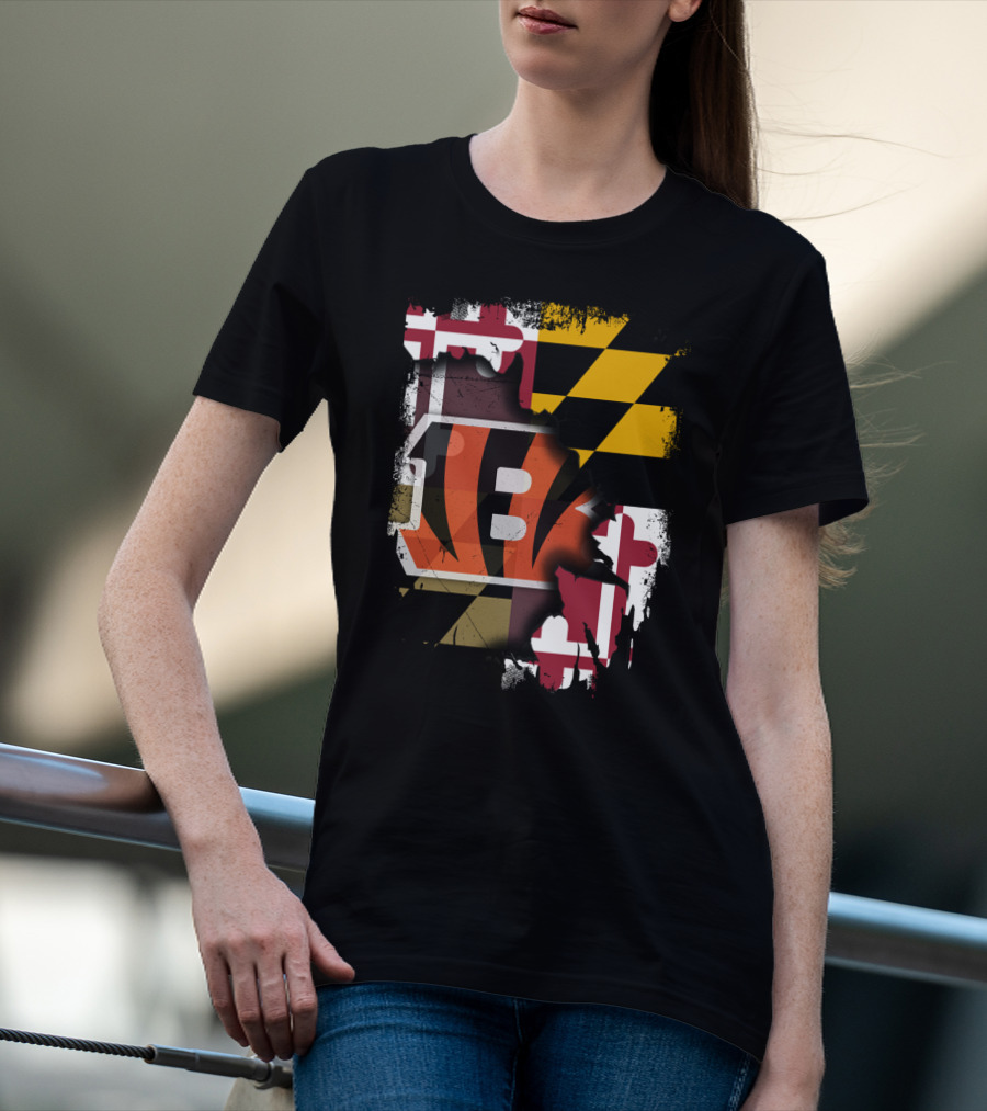 Maryland Flag Bengals Collaboration T-Shirt