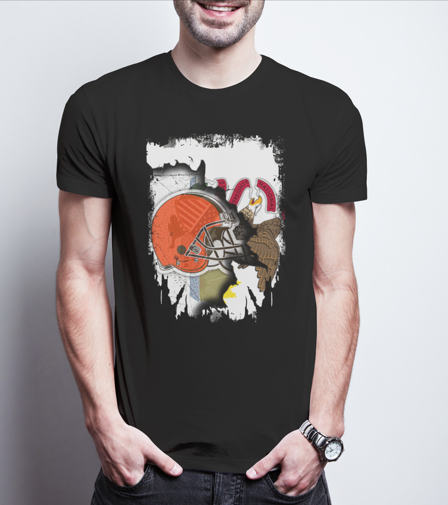 Together Illinois Integrity With Browns Helmet Eagle T-Shirt