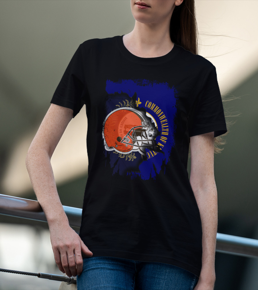 Commonwealth Of Kentucky Browns Helmet Together T-Shirt