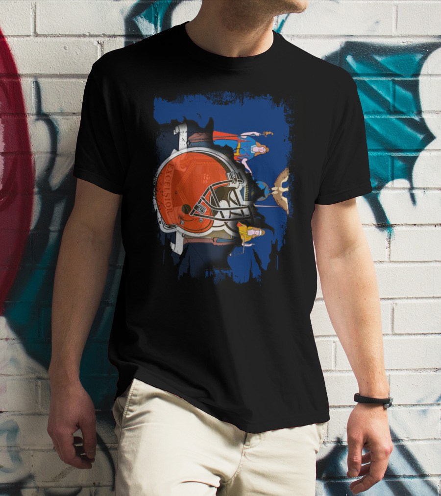 Together New York Excelsior Browns Football Helmet Flag T-Shirt