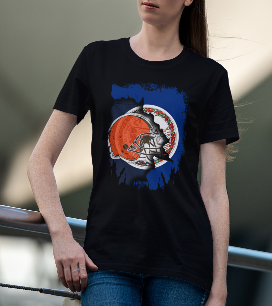 Together Virginia With Browns Helmet And State Seal T-Shirt