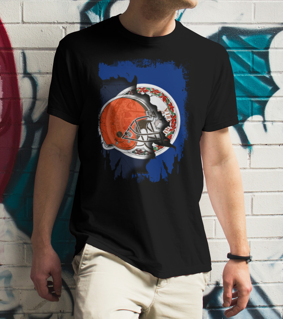 Together Virginia With Browns Helmet And State Seal T-Shirt