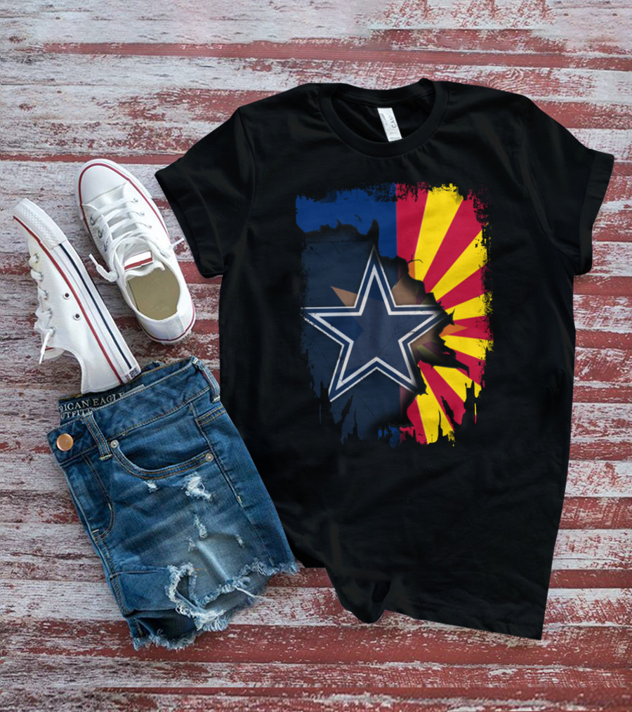 Cowboys Star Over Arizona Sunburst Together T-Shirt