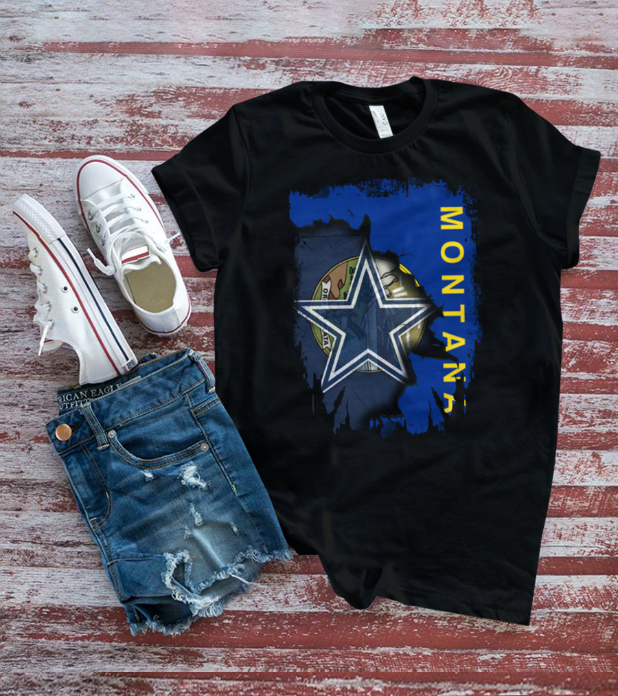 Montana Pride Cowboys Star Motif T-Shirt