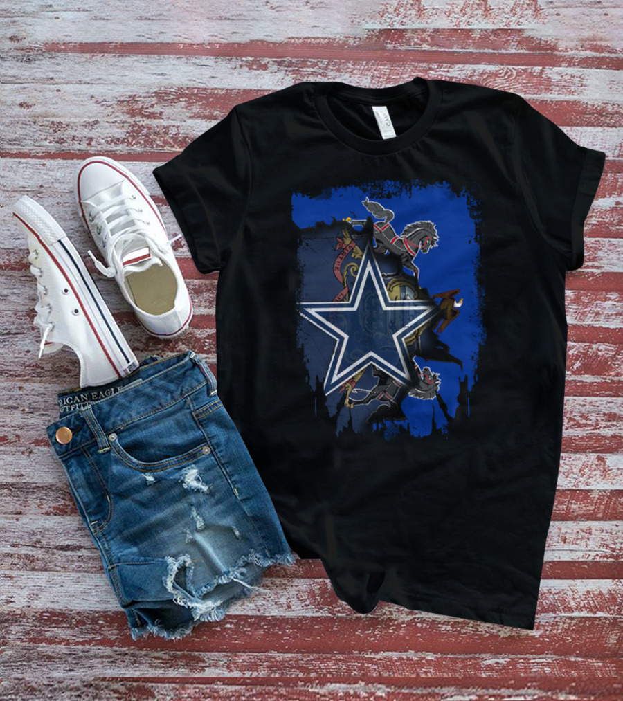 Pennsylvania State Symbol With Dallas Cowboys Star T-Shirt