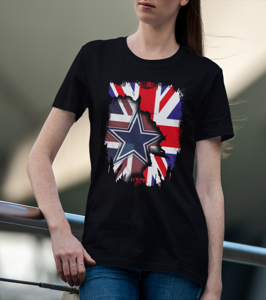 United Kingdom Dallas Cowboys Union Jack Star Combination T-Shirt