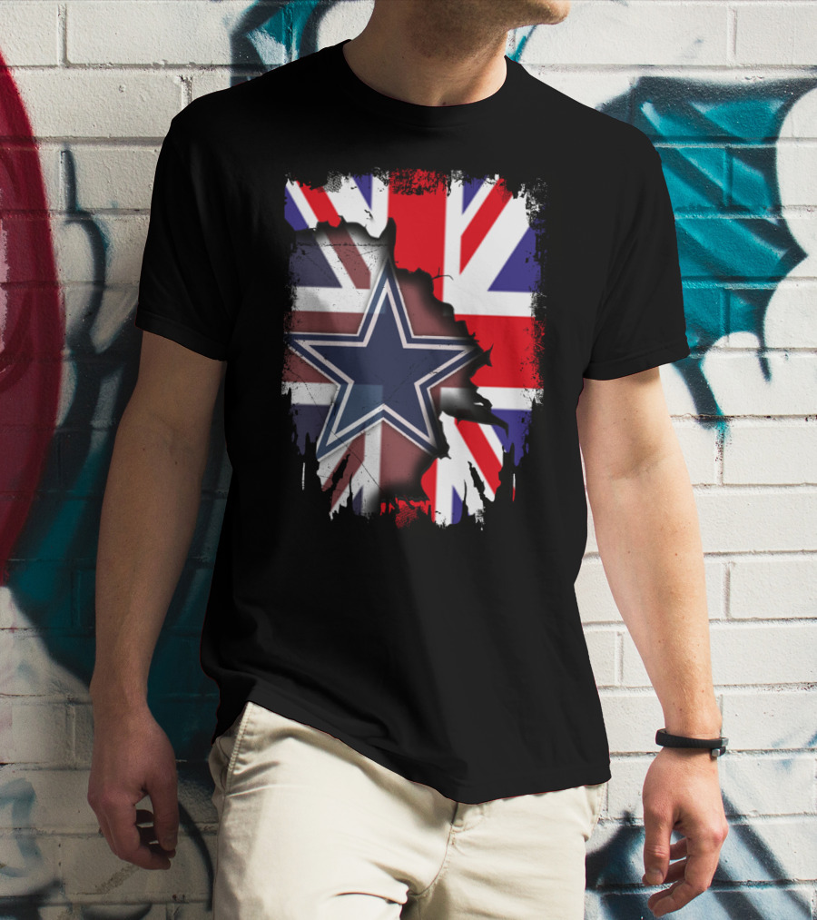 United Kingdom Dallas Cowboys Union Jack Star Combination T-Shirt