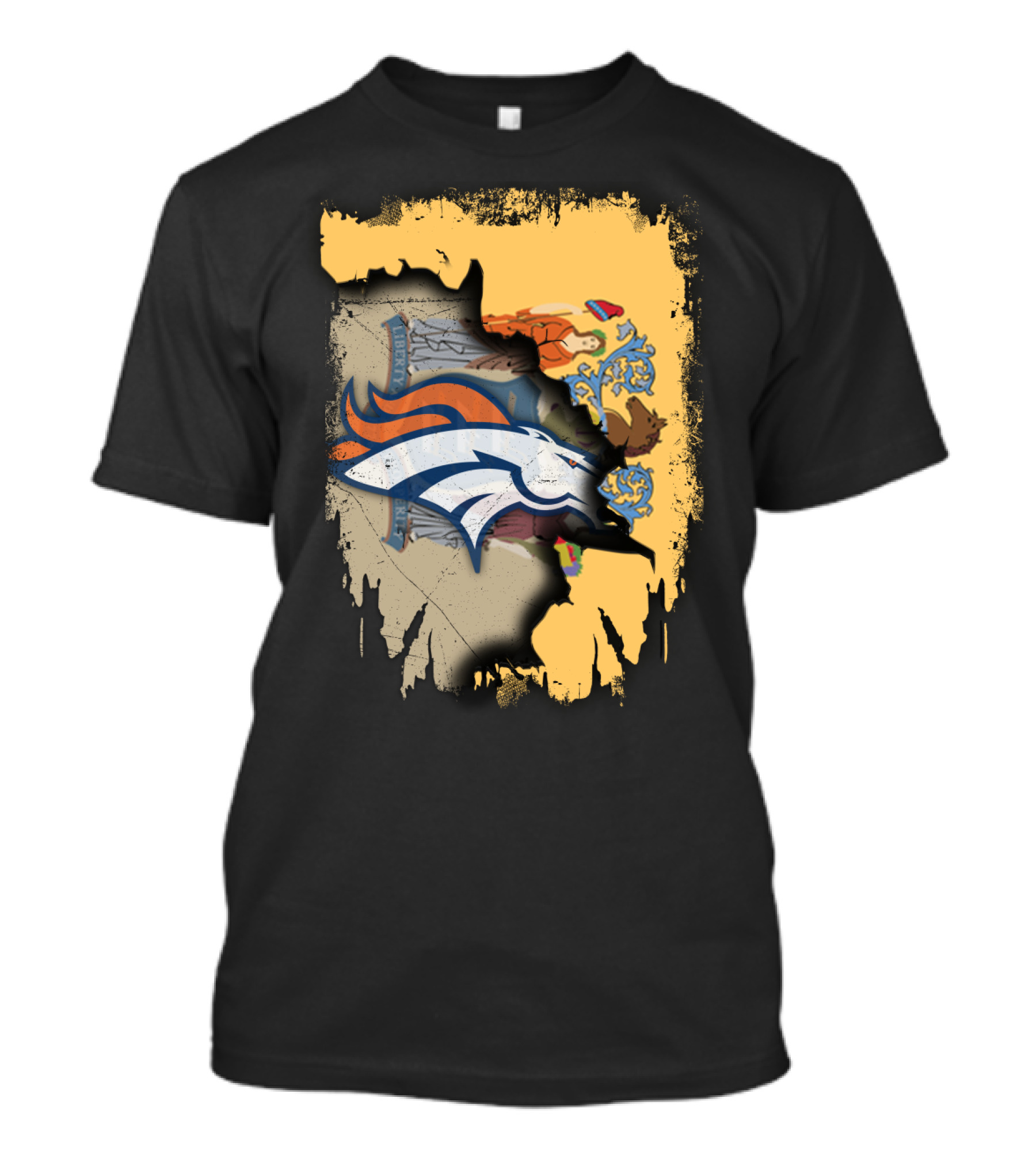 New Jersey And Broncos United Emblem T-Shirt