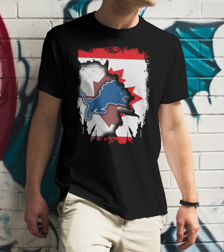 Together Canada With Detroit Lions Roaring Union T-Shirt