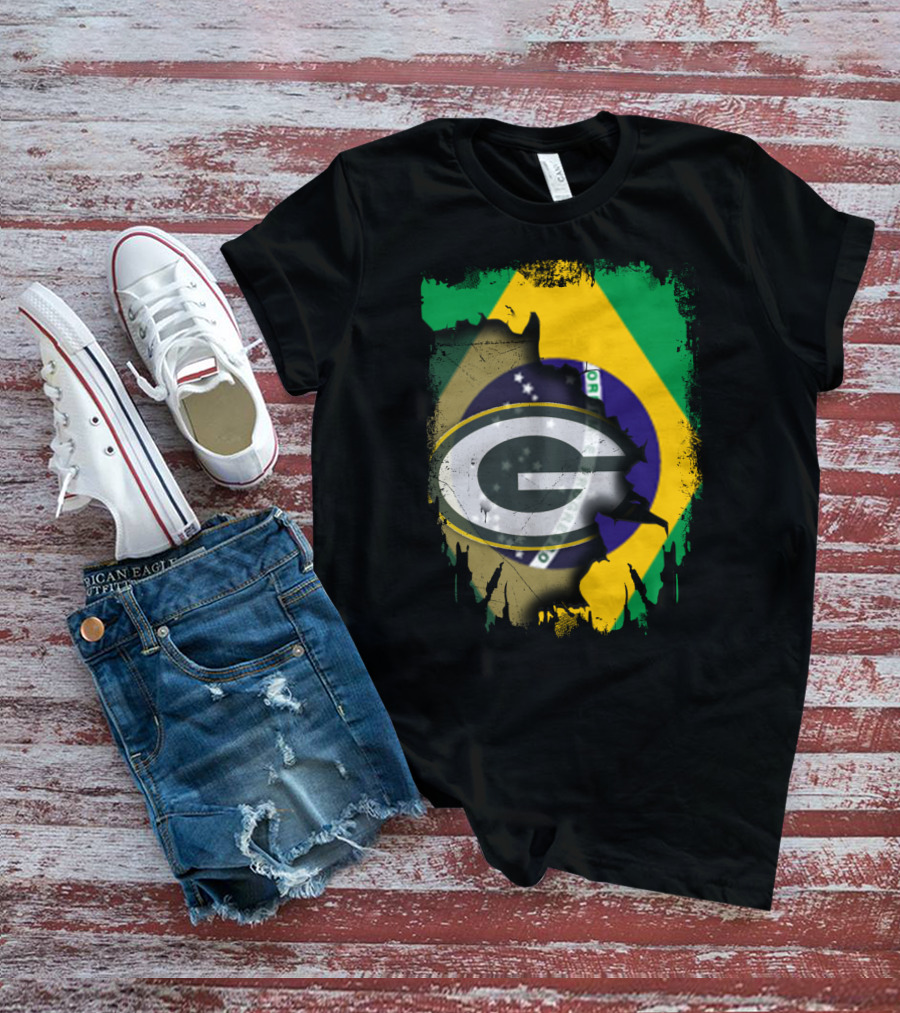 Brazilian Pride Meets Packers Loyalty Fusion T-Shirt