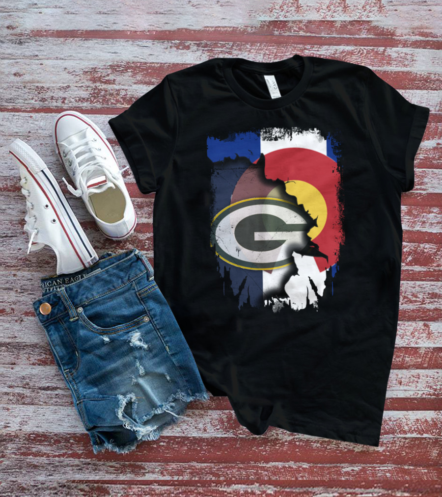 Packers And Colorado Flag Collaboration T-Shirt