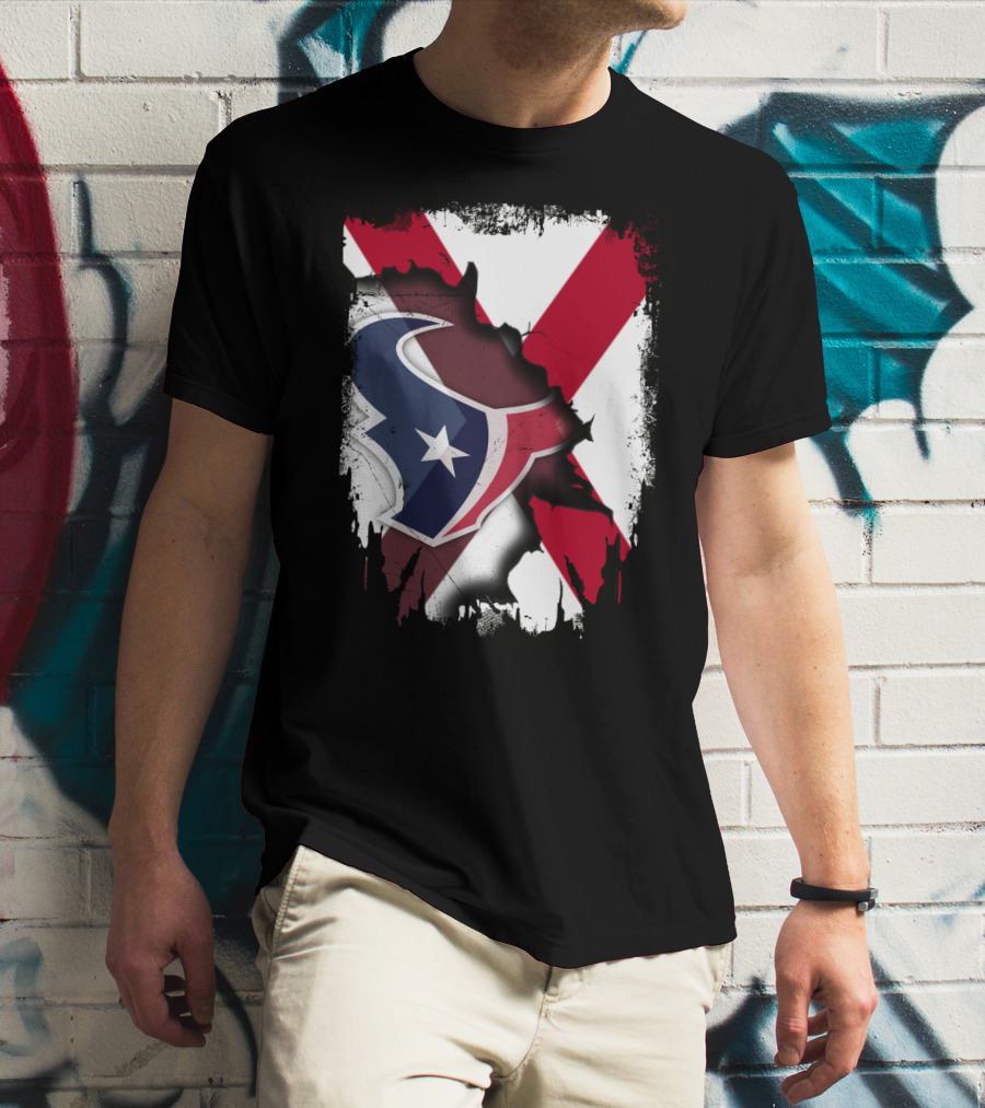 Houston Texans Alabama State Flag Unity T-Shirt