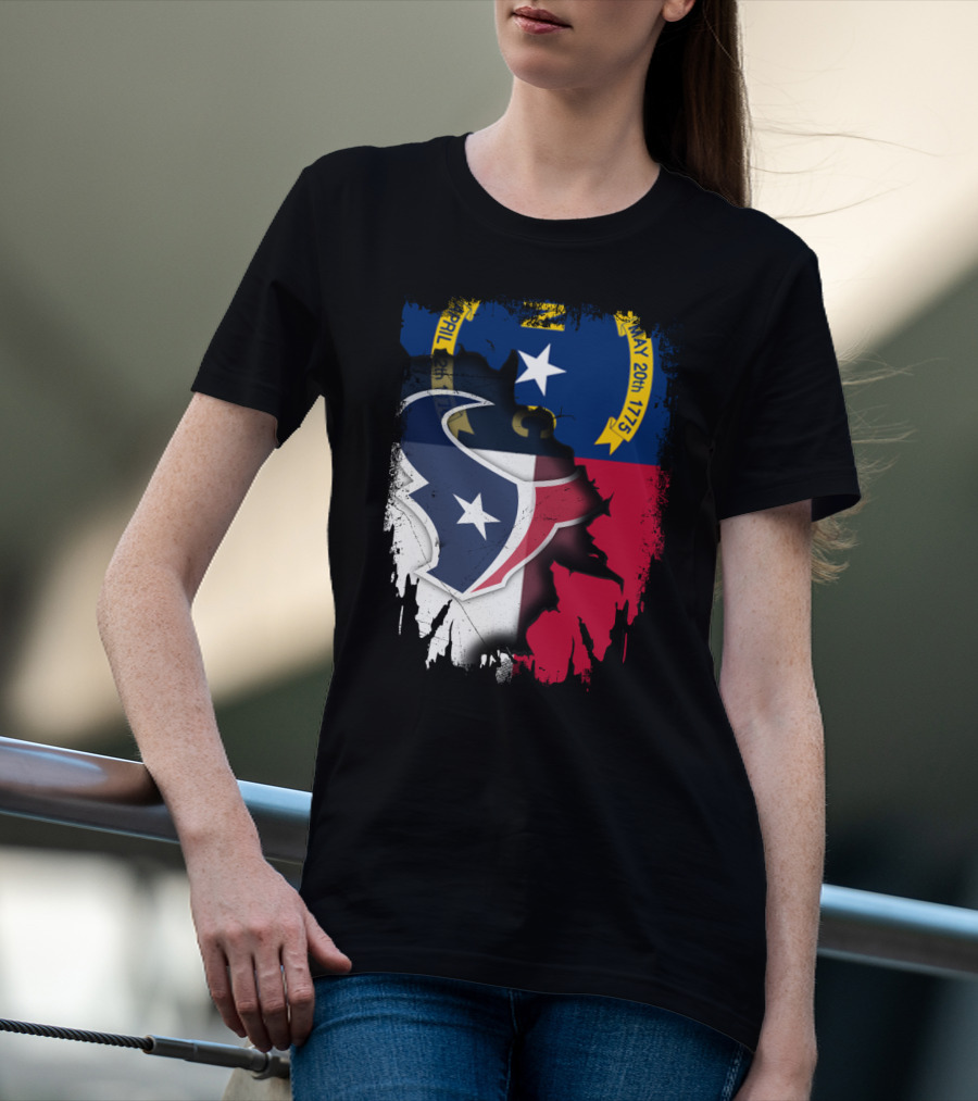 North Carolina And Texans Symbolic Unity With State And Sports T-Shirt