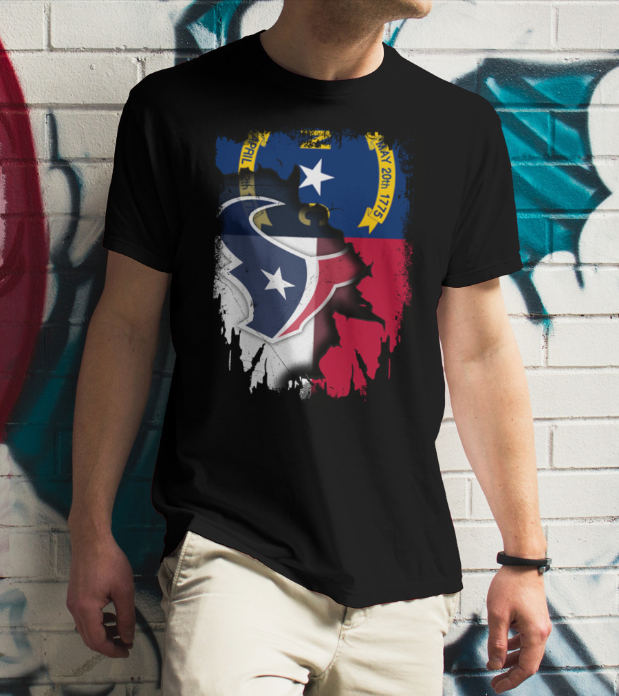 North Carolina And Texans Symbolic Unity With State And Sports T-Shirt