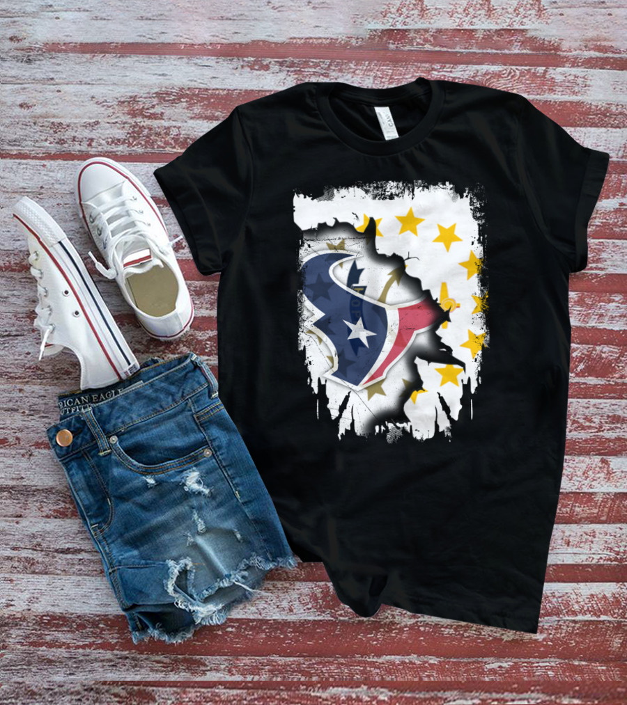 Rhode Island And Texans Star Logo Merge With Together T-Shirt