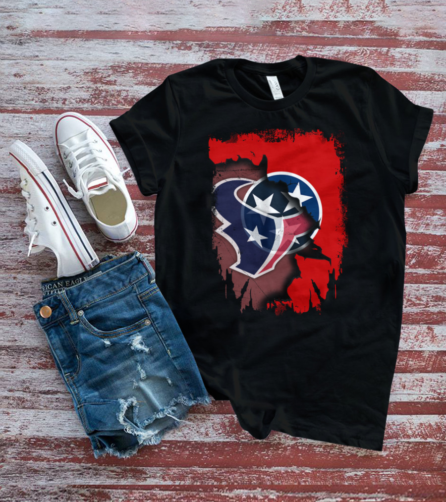 Together Tennessee Texans Logo Fusion T-Shirt