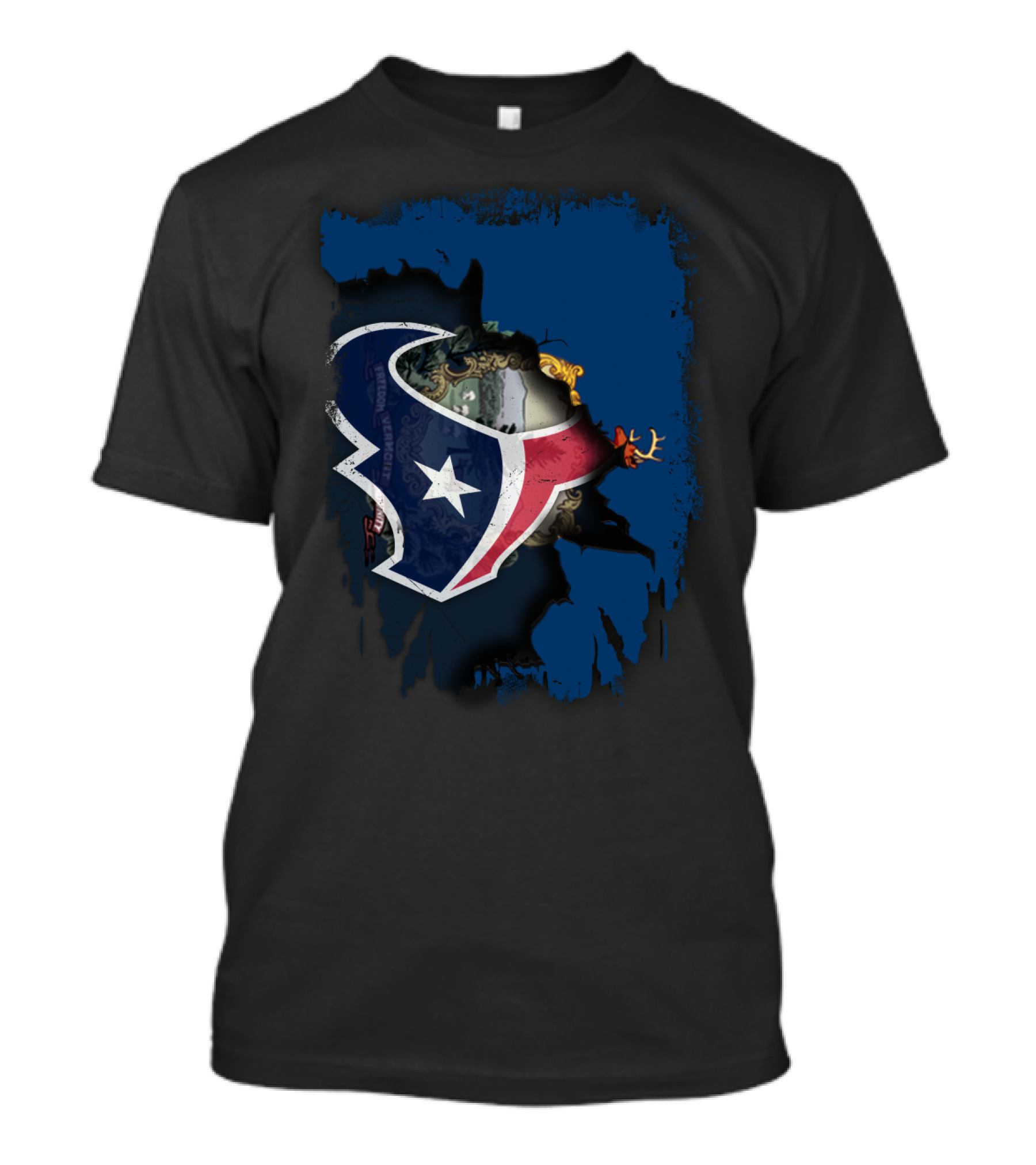 Together Vermont Texans Logo Fusion T-Shirt