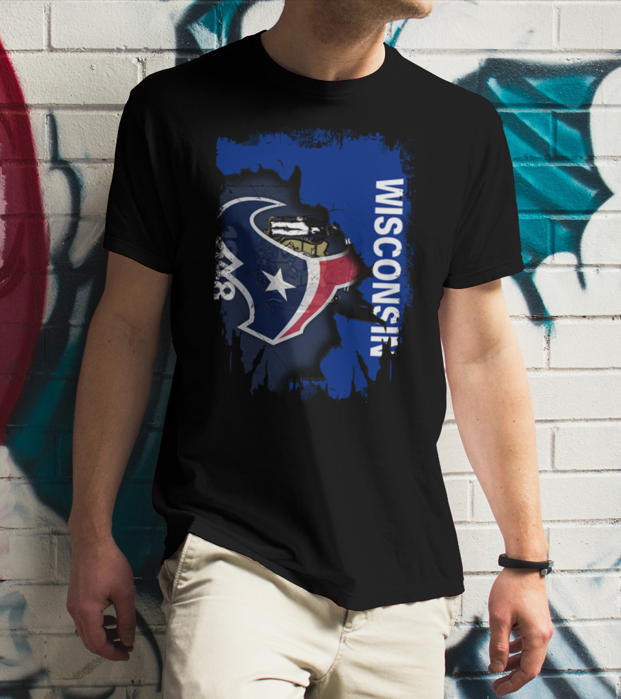 Wisconsin Texan Unity With Star Emblem T-Shirt