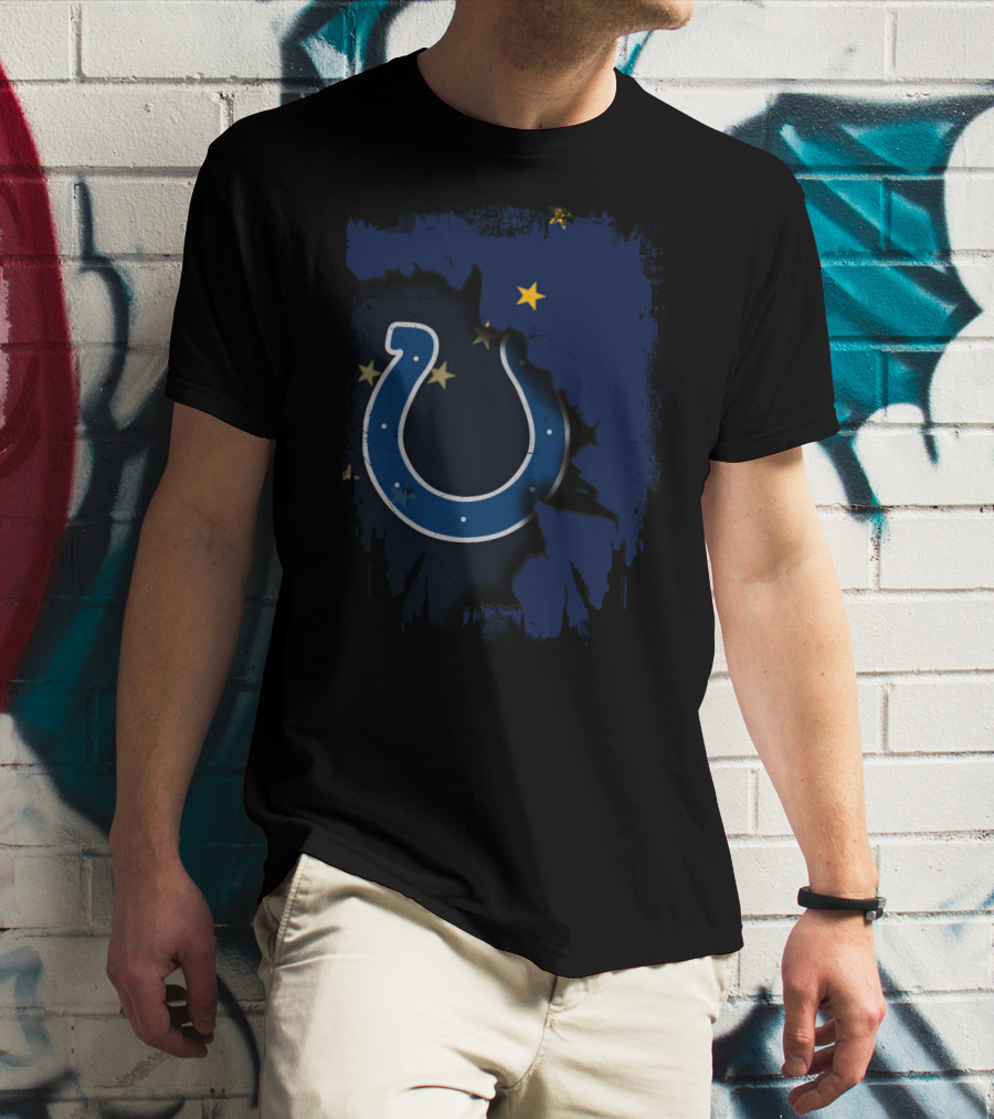 Together Alaska With Indianapolis Colts Blue Horseshoe Northern Stars T-Shirt